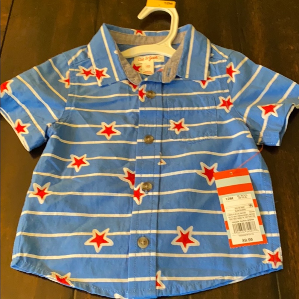 3 for $12. Cat and Jack Stars and Stripes top